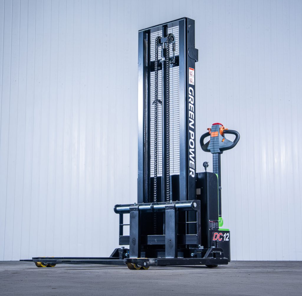GREENPOWER CDD12 | Full Electric Pallet Stacker Straddle | 3000mm Lift | 1200kgs