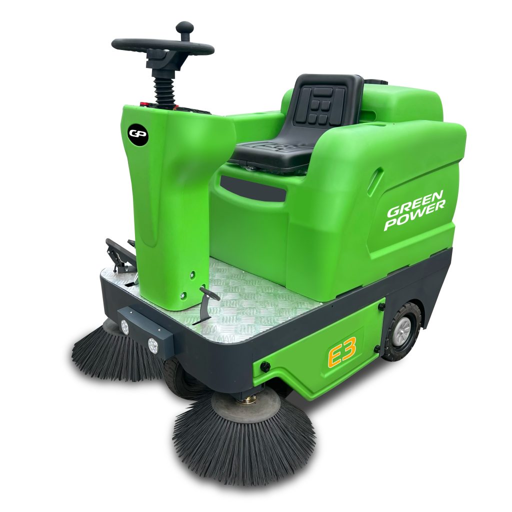 Ride On Floor Sweeper | Greenpower E3 | Commercial Cleaning | 80L Tank