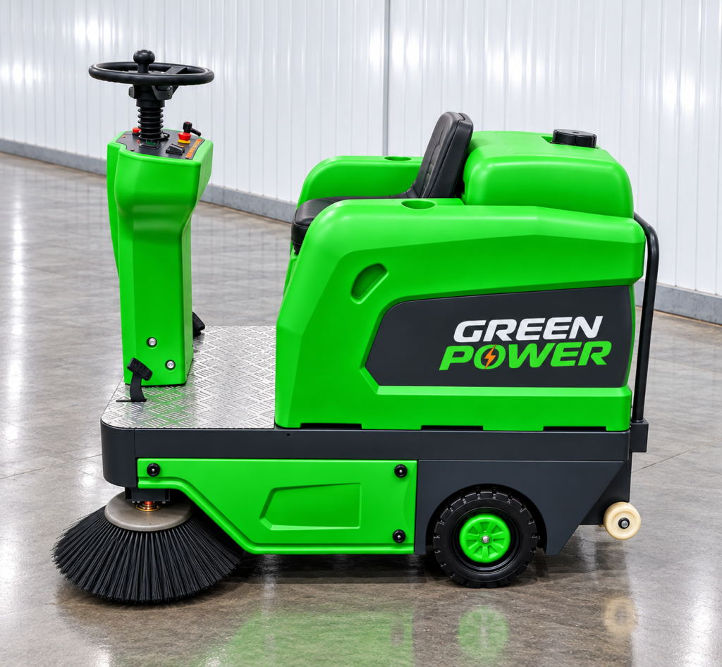 Ride On Floor Sweeper | Greenpower E3 | Commercial Cleaning | 80L Tank