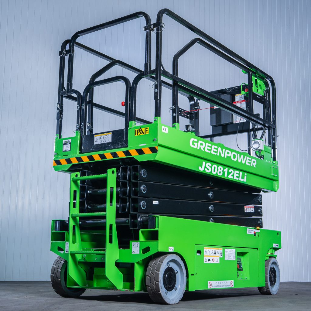 Scissor Lift Self Propelled Electric Aerial working Platform | Greenpower 10M | 10,000mm working height.