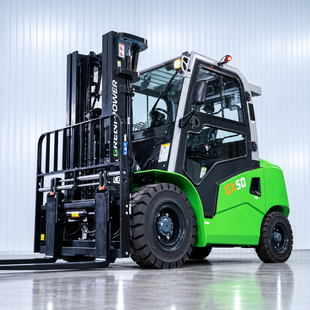 G Power GX50 Diesel Forklift | 6000mm Lift | Side shifting Fork Positioner | Capacity: 5000kgs | Full Cab