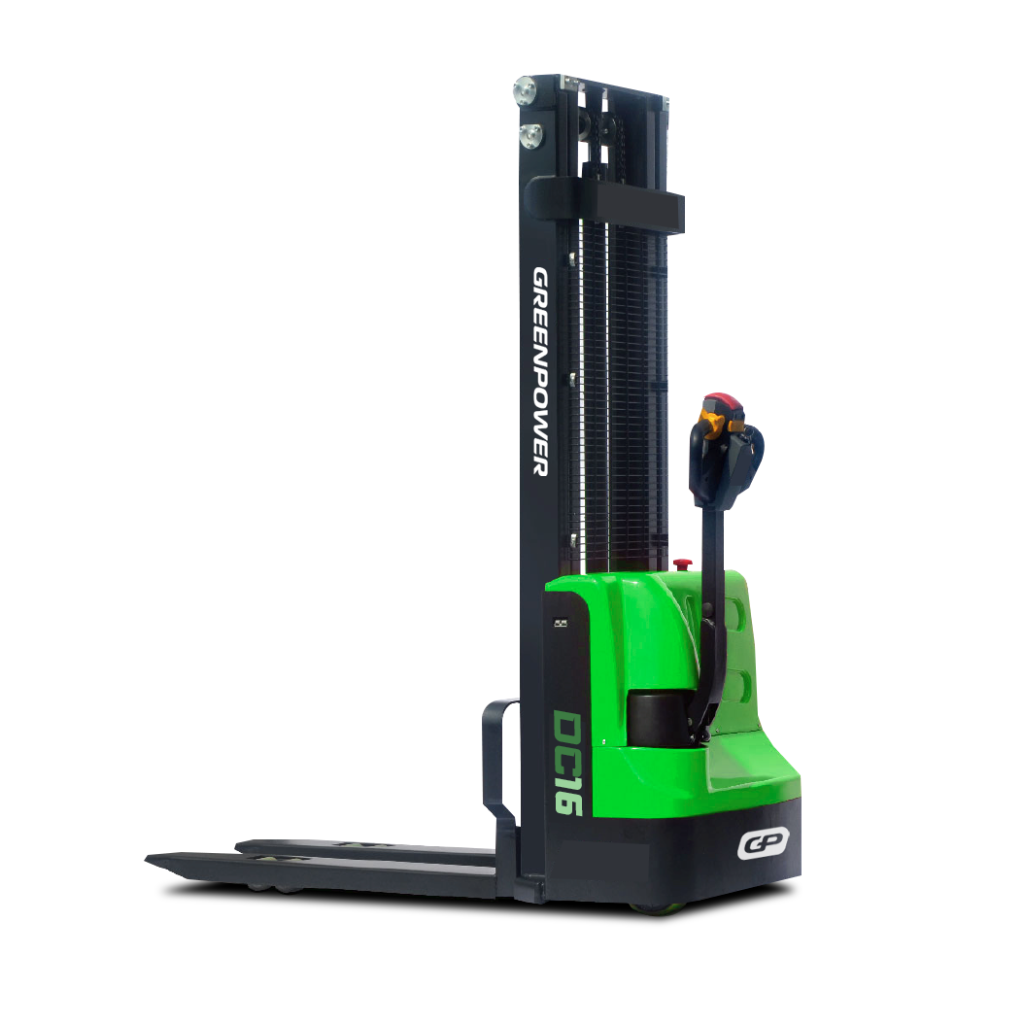Greenpower CDD16J-LI | fully electric pallet Stacker | 4.0m Lift height | Capacity 1600kgs.